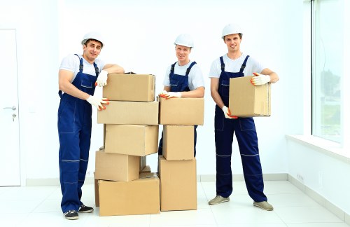 Packing boxes and materials prepared for a home move in Lambeth