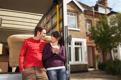Customer booking a man and van transport service